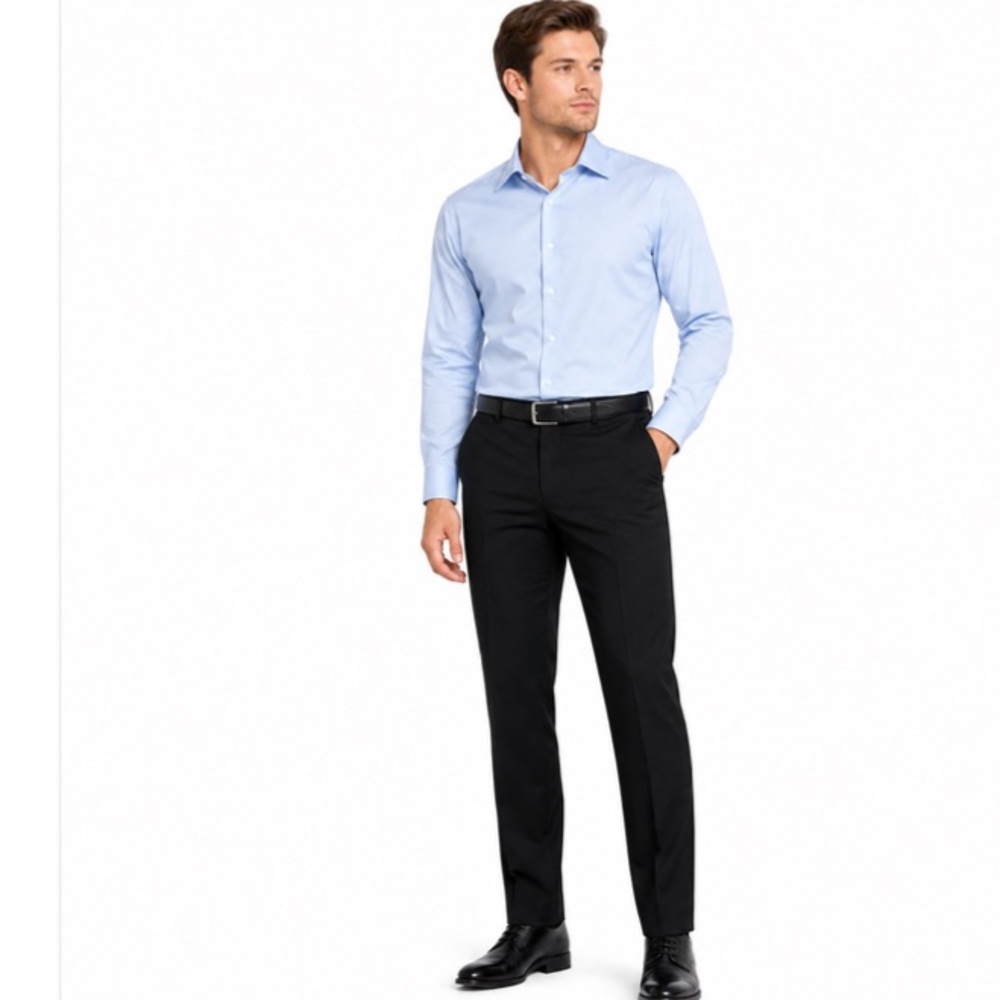 NWT Dockers Premium Black Cuffed Dress Trouser Pants Sz 34x32